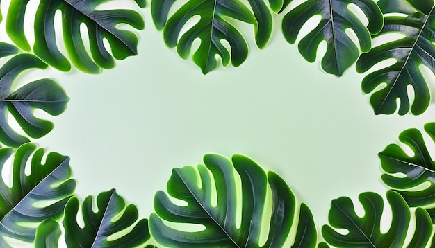 Фото lush monstera text amp greenery в оттенке tranquil harmony