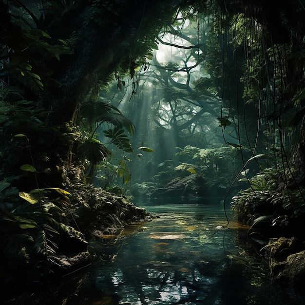 Lush Mystery Tropical Rainforest Glows