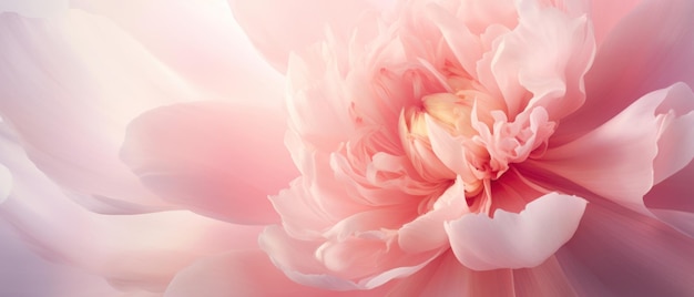 写真 マクロの詳細で茂るペオニーの花びら 柔らかく活気のあるペオニーの ⁇ 細な質感が近くで ⁇ いています
