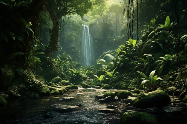 Lush rainforests