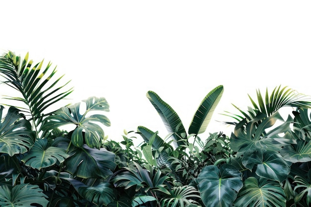 lush tropical green foliage background