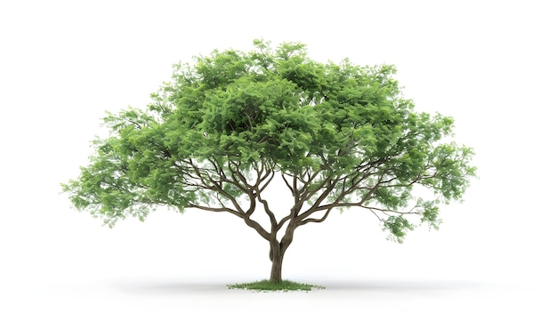 lush and verdant tree in serene natural landscape