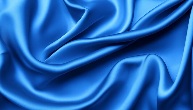 The lustrous finish of the blue silk satin surface adds a touch of sophistication to any setting