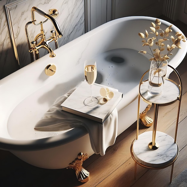 a luxary bath tub