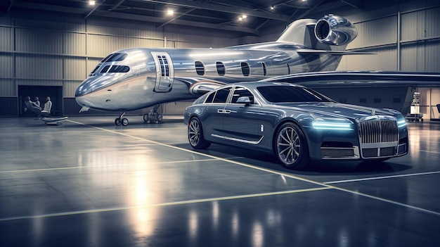 Luxe auto en privéjet.