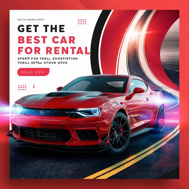 Luxe auto verhuur en auto verkoop sociale media instagram post sjabloon ontwerp