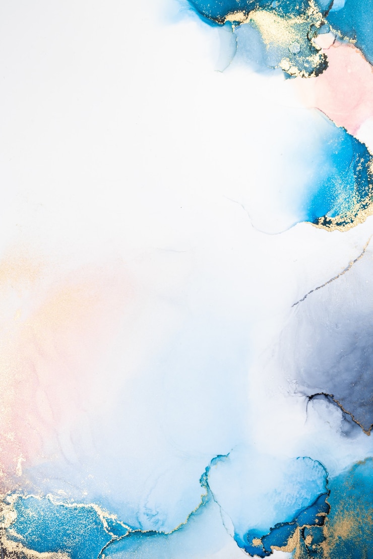 Foto luxe blauwe abstracte achtergrond van marmeren vloeibare inkt kunst schilderij op papier.