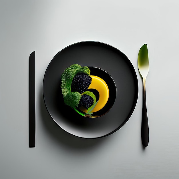 Foto luxe bord met veganistisch eten