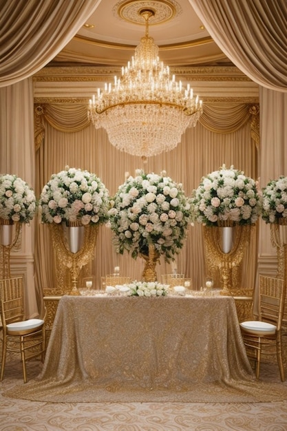 Luxe bruiloft kant luxe en romantiek het stellen van de perfecte toon voor een onvergetelijke viering wi