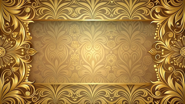 Luxe bruiloftsframe bloemen en bladeren invitatiekaart achtergrond