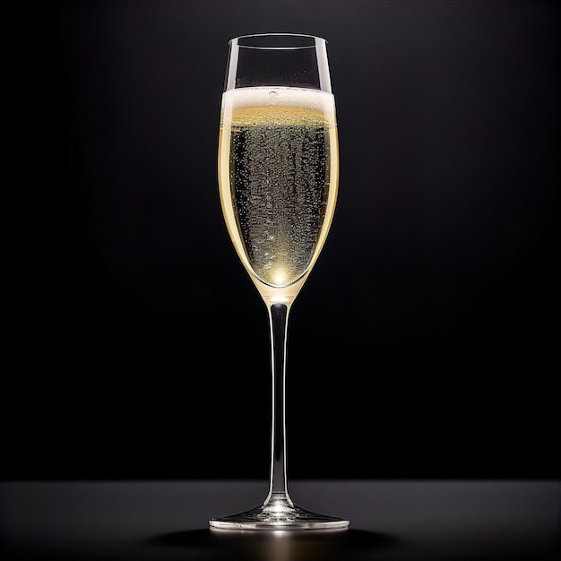 Luxe champagneglas gegenereerd door AI