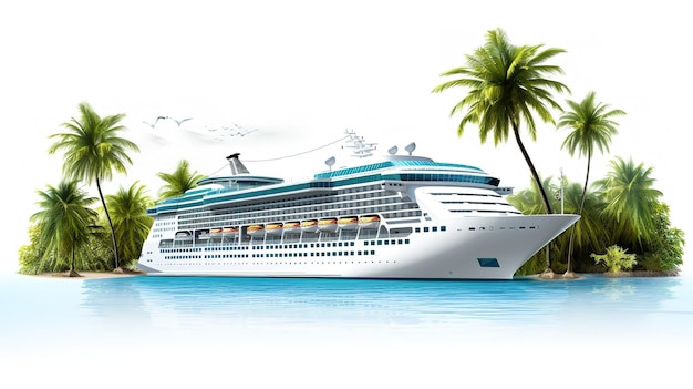 Luxe cruiseschepen in de idyllische tropische zee