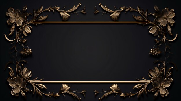 Foto luxe decoratieve bloemenframe ornamentele achtergrond