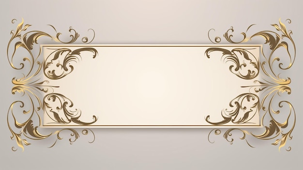 Luxe decoratieve gouden frames Retro sierframe vintage rechthoekige ornamenten en rand