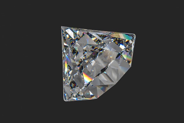 Luxe diamant edelsteen 3D-rendering