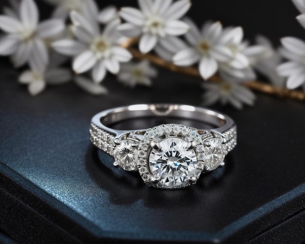 Luxe dure zilveren trouwring sieraden met diamanten