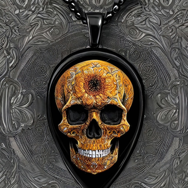 Luxe Floral Skull Decoration op Vintage BackgroundxA