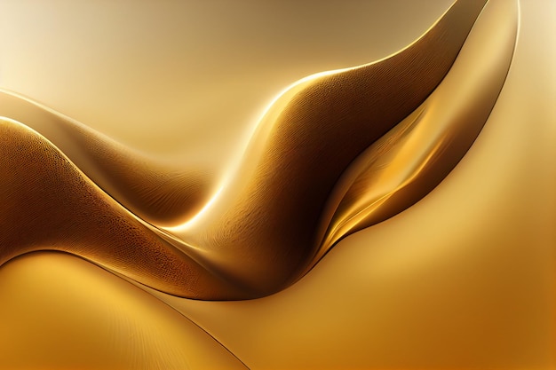 Luxe gladde elegante gouden zijdeachtige achtergrond 2d illustratie