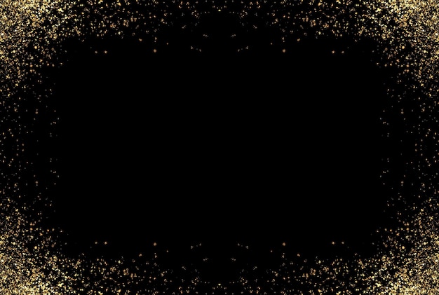 luxe gouden glitter sprankelend licht poeder confetti frame ronde rand