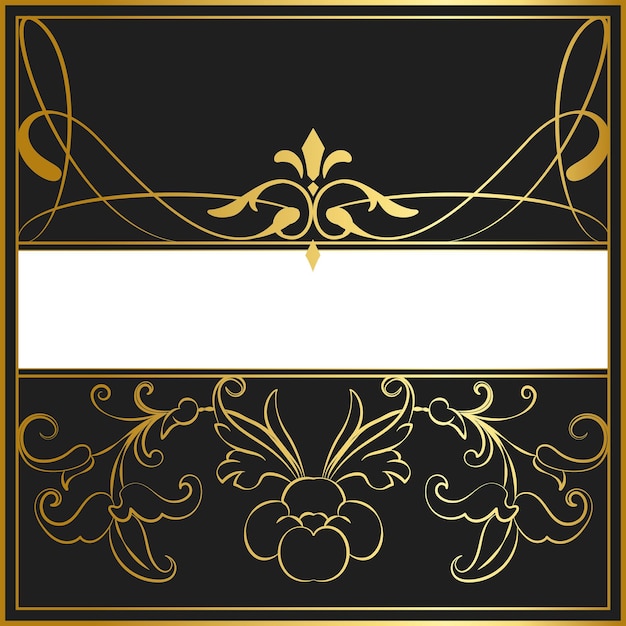 Luxe gouden png frame doorzichtige achtergrond