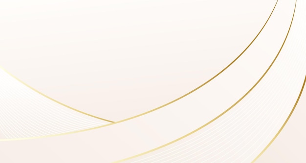 Luxe gouden zachte achtergrond met koele gradiënt golf glanzend geometrisch futuristisch ornament