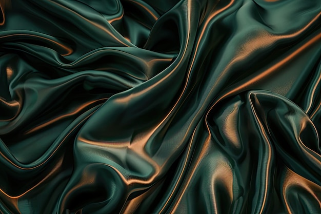 Luxe groene bruine zijde satijn gradiënt abstracte achtergrond textuur