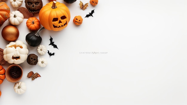 Luxe Halloween achtergrond pompoen vibe met lege tekstruimte
