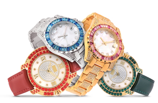 Luxe horloges op wit