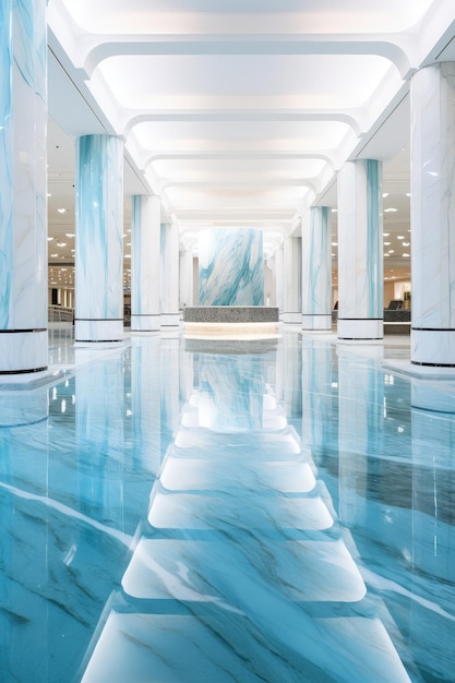 Luxe hotel lobby met hedendaags ontwerp