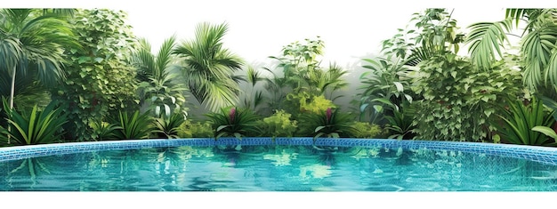 luxe hotel zwembad poep abstracte weergave ai gegenereerd