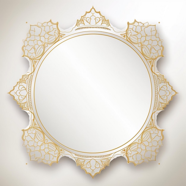 luxe islamitische arabische versierde gouden spiegel frame bloemen en geometrische patronen