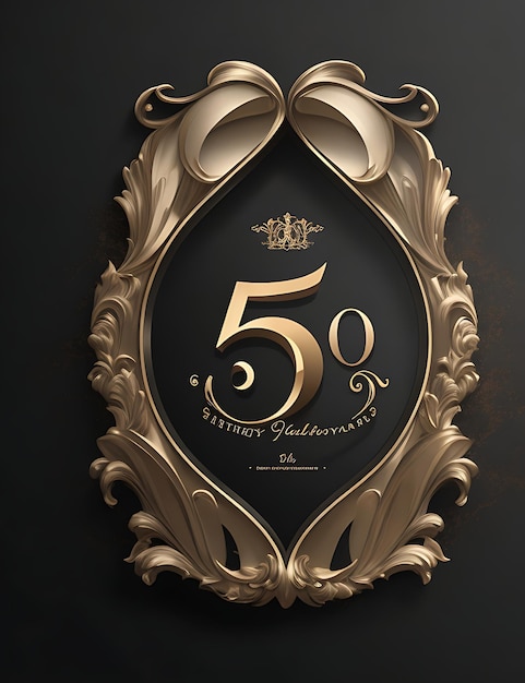 Luxe Jubileum Logo Vector Afbeelding