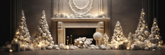 Luxe kerstversiering Mockup AI gegenereerd