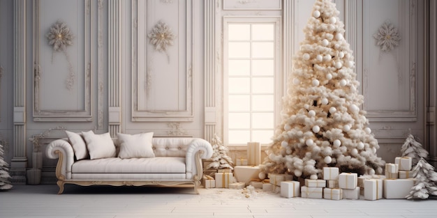 Luxe kerstversiering Mockup AI gegenereerd