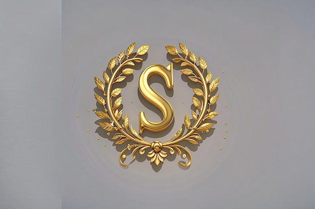 Luxe letter s logo koninklijke gouden ster