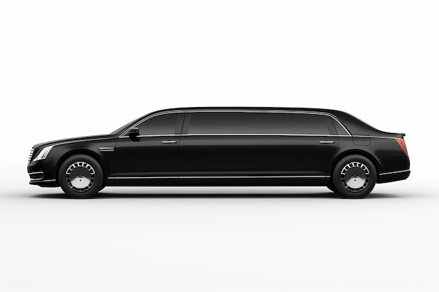 Luxe limousine zijweergave