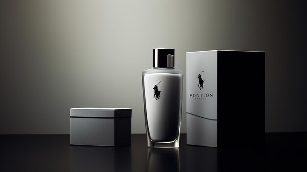 Luxe logo mockup-parfum