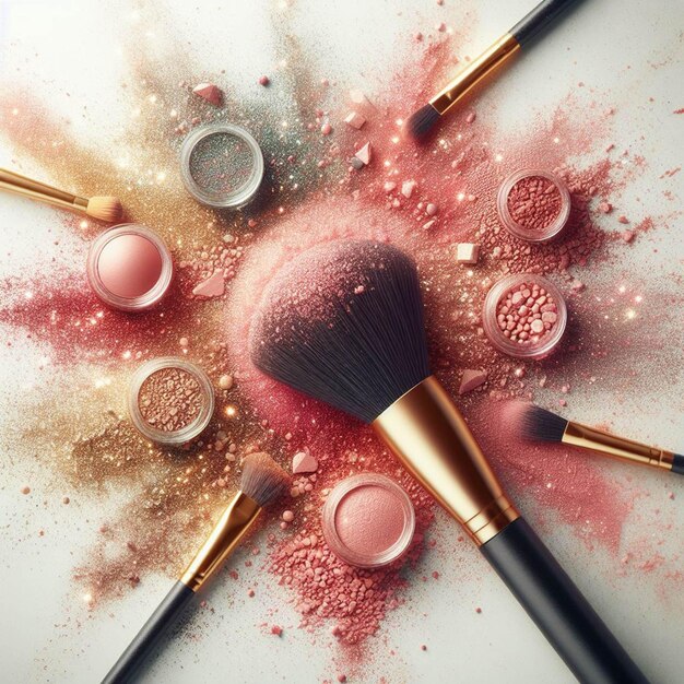 luxe make-up penseel splash met mica poeder