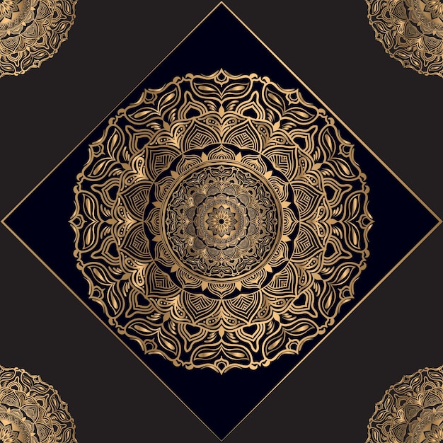 Luxe mandala achtergrond met gouden arabesque patroon Oost-stijl decoratieve mandala