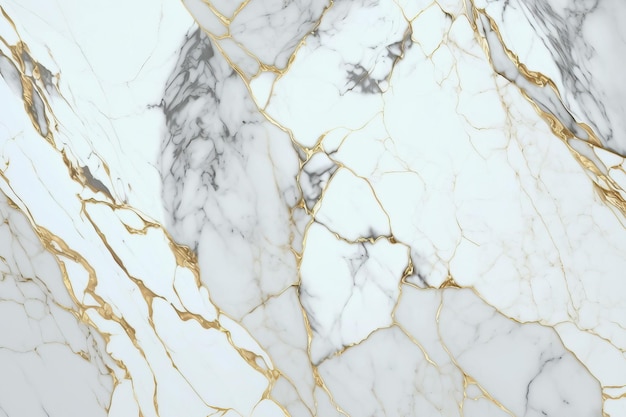 Luxe marmeren textuur achtergrond wit goud Natuursteen materieel patroon Generatieve AI