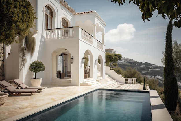 Luxe mediterraan huis met zwembad