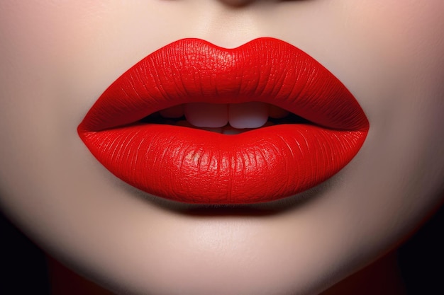 Luxe mode-stijl make-up rode lippen