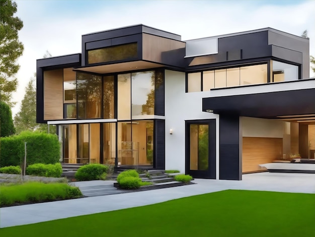 luxe modern onroerend goed huis en eigentijds huis