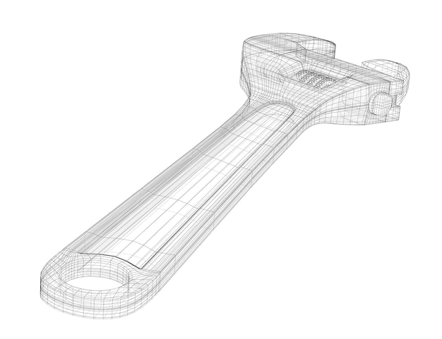 Luxe motorjacht. 3D-model carrosseriestructuur, draadmodel