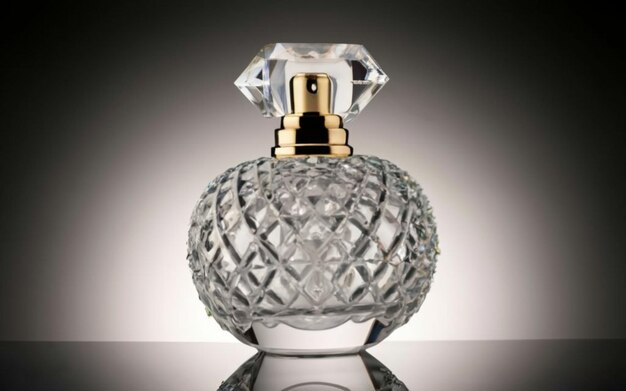 Luxe parfumfles versierd met kristallen en gouden details