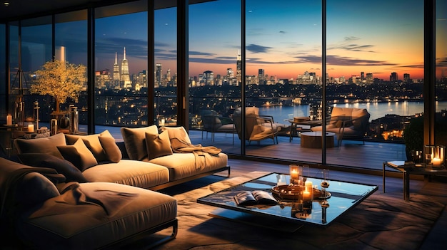 Photo luxe penthouse views living the high life