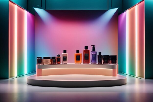 Foto luxe podium product showcase product achtergrond glowing podium