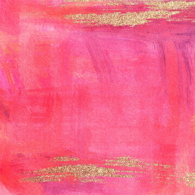 Luxe roze abstracte kunst, olieverf op canvas