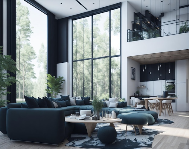 Luxe Slaapkamer Concept AIGegenereerd Interieur