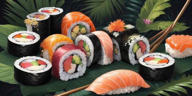 Luxe sushi rollen.